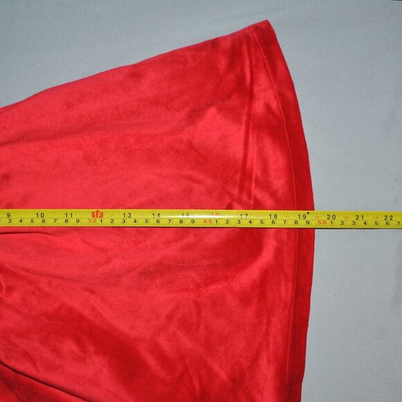 Max Studio Kids Dress Size 24 Months Red Velour Holiday Dress w/ Plaid Collar - Picture 9 of 9